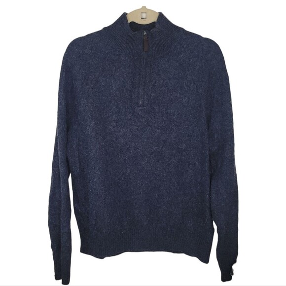 Banana Republic Men's wool blend pullover quarter size sweater Size Large - Picture 1 of 6